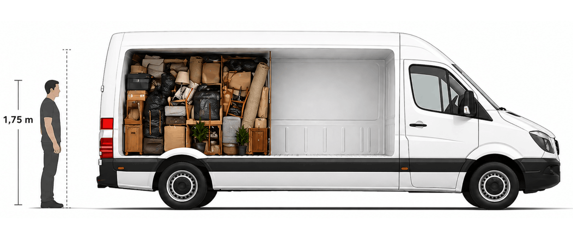 Camion 15m³ rempli à moitié